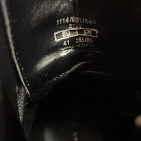 ZARA BLACK GENUINE LEATHER PLATFORM COMBAT BOOTS SIZE 41 - Picture 6 of 7